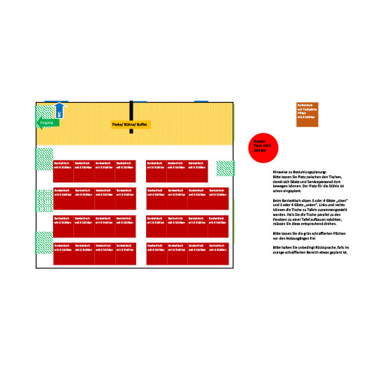 Grundriss zur Bestuhlung