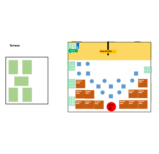Grundriss zur Bestuhlung